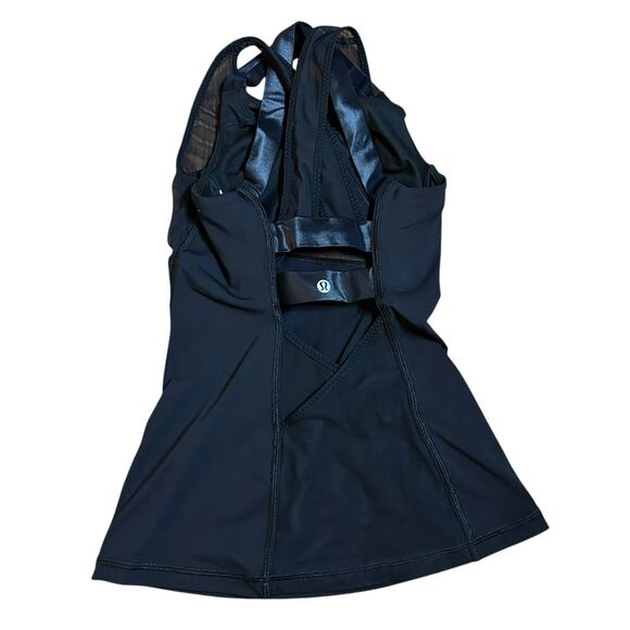 Lululemon Ready Set Sweat Tank Top Size 2 Mesh Cutout Cycling Gym Tennis Yoga - Picture 2 of 5